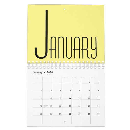 Minimalistische wandkalender kalender (Jan 2026)