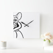 Minimalistische wandklok - Dog Wall Clock (Huis)