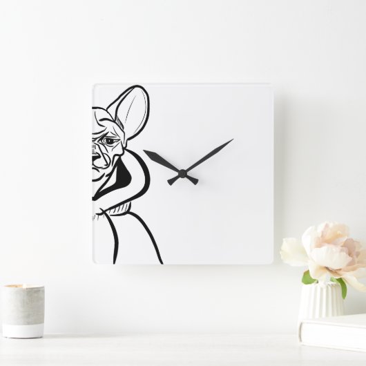 Minimalistische wandklok - Dog Wall Clock (Huis)