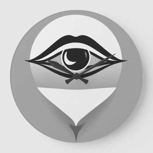 Minimalistische wandklok - Stille kwarts beweging (Voorkant)