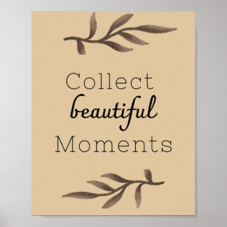 Minimalistische wandkunst - Verzamel mooie momente Poster