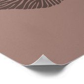 Minimalistische Warm Mocha Bruin Botanische Block  Poster (Hoek)