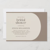 Minimalistische warme taupe crème Modern Vrijgezel Kaart (Voorkant)