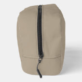 Minimalistische warme taupe monogram toilettasje (Rechts)