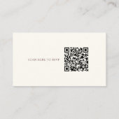 Minimalistische warme witte Bourgogne QR-code RSVP Informatiekaartje (Achterkant)