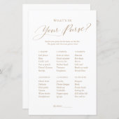 Minimalistische 'Wat zit er in je tas?' baby showe (Voorkant / Achterkant)