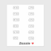 Minimalistische Water Intake Time Tracker Sticker (Vel)