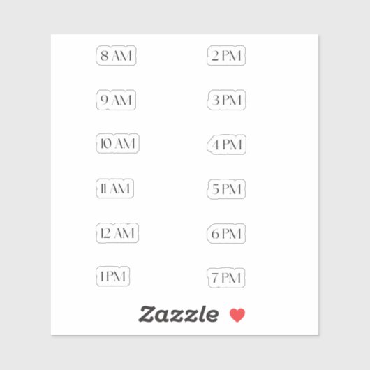 Minimalistische Water Intake Time Tracker Sticker (Vel)