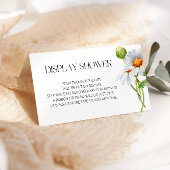 Minimalistische Watercolol Daisy Display douche Informatiekaartje