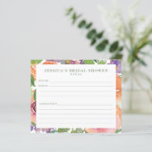 Minimalistische Watercolor Bloemachtige Bruiloft R (Staand voorkant)