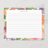 Minimalistische Watercolor Bloemachtige Bruiloft R (Achterkant)