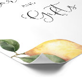 Minimalistische watercolor citroenen Kaarten en ca Poster (Hoek)