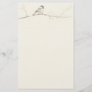 Minimalistische Watercolor Stationery Papier met M