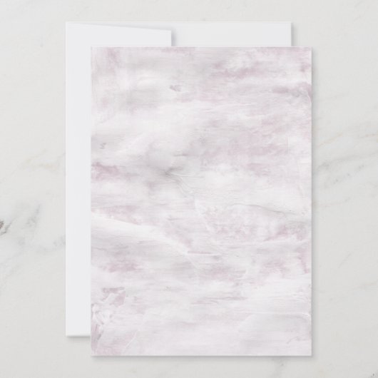 Minimalistische watercolorroze foto Save The Date (Achterkant)