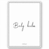 Minimalistische Waterdichte Aanpasbare Badkamerlab Sticker (Voorkant)