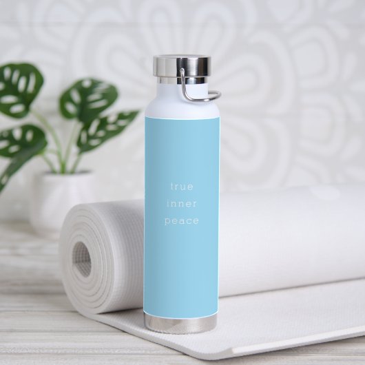 Minimalistische waterfles 'Ware Innerlijke Vrede' (Yoga (Gedraaid) )