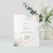 Minimalistische waterkleur uitnodigingen (aanpasba (Staand voorkant)