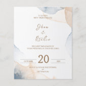 Minimalistische waterkleur uitnodigingen (aanpasba (Voorkant)