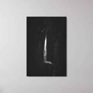 Minimalistische waterval Peričnik Slovenië Canvas Afdruk