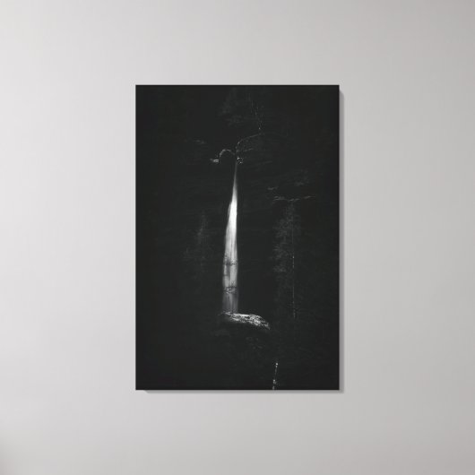 Minimalistische waterval Peričnik Slovenië Canvas Afdruk (Voorkant)