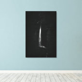 Minimalistische waterval Peričnik Slovenië Canvas Afdruk (Insitu (Houten vloer))