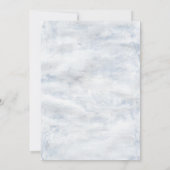 Minimalistische waterverf blauwe Foto Save The Dat Date (Achterkant)