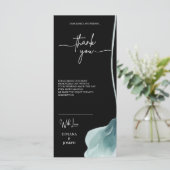 Minimalistische waterverf Bloem Dank je kaart (Staand voorkant)