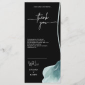 Minimalistische waterverf Bloem Dank je kaart (Voorkant)