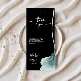 Minimalistische waterverf Bloem Dank je kaart