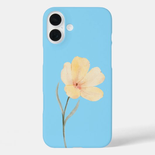 Minimalistische waterverf bloem iPad hoes (Achterkant)