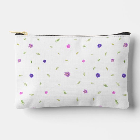 Minimalistische Waterverf Bloemen Accessoirezak Etui (Voorkant)