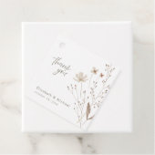 Minimalistische Waterverf Bloemen Huwelijksgunst L Bedankjes Labels (In situ)
