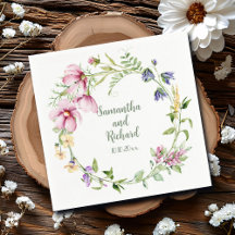 Minimalistische Waterverf Bloemenkrans bruiloft