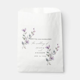 Minimalistische waterverf bloemenscript bruiloft bedankzakje