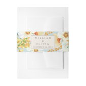 Minimalistische waterverf bloemenzwarte bruiloft uitnodigingen wikkel (Voorkant Voorbeeld)