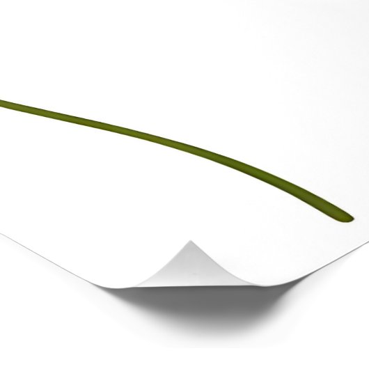 Minimalistische Waterverf bloesemsilhouetten Perfect Poster (Hoek)