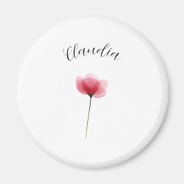Minimalistische waterverf botanische bloem trendy magneet