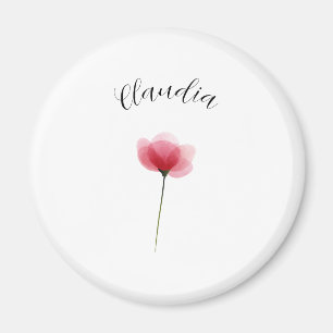 Minimalistische waterverf botanische bloem trendy magneet