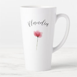 Minimalistische waterverf botanische bloemend tren latte mok