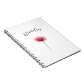 Minimalistische waterverf botanische bloemendesign notitieboek (Rechterzijde)