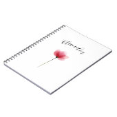 Minimalistische waterverf botanische bloemendesign notitieboek (Linkerzijde)