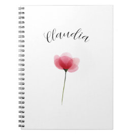 Minimalistische waterverf botanische bloemendesign notitieboek