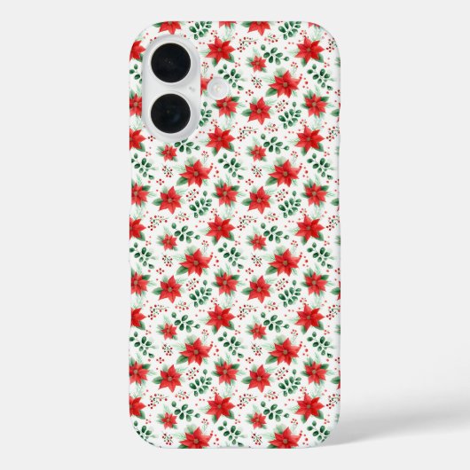 Minimalistische Waterverf Botanische Poinsettia Case-Mate iPhone Case (Achterkant)