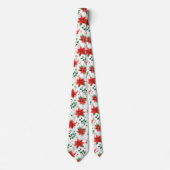 Minimalistische Waterverf Botanische Poinsettia Stropdas (Voorkant)