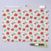 Minimalistische Waterverf Botanische Poinsettia Tissuepapier (Craft)