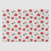 Minimalistische Waterverf Botanische Poinsettia Tissuepapier (Voorkant)