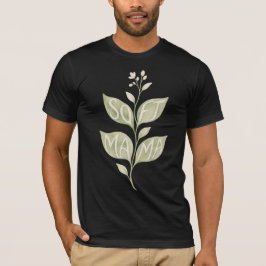 Minimalistische waterverf botanische "Soft Mama" t T-shirt