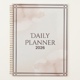 Minimalistische waterverf 'Dagelijkse Planner 2026