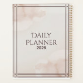 Minimalistische waterverf 'Dagelijkse Planner 2026 (Achterkant)