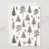 Minimalistische Waterverf dennenboom kerstgroet Feestdagenkaart (Achterkant)